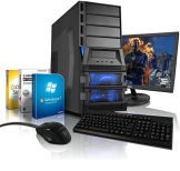 Komplett-PC Gaming-PC Quad-Core AMD FX-4130 4x3.9GHz Turbo, 22" Full-HD LED Bildschirm, Tastatur/Maus, Windows 7 Prof 64bit, AMD Radeon HD 7750 1GB DDR5, 1TB HDD, 8GB RAM, #4920 - 1